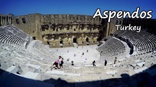 Aspendos ancient ruins Near Antalya Turkey Full HD [upl. by Sosthina]