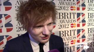 Ed Sheeran interview at BRITs 2012 [upl. by Cariotta733]