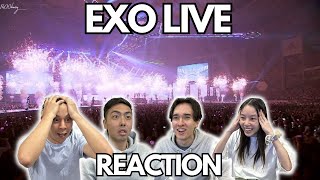 OUR FIRST EVER EXO LIVE  EXO Coming Over  Run This  Drop That  Power REACTION [upl. by Anonyw673]