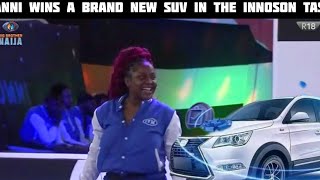 WANNI WINS HER FIRST CAR IN THE INNOSON TASK BBNAIJA NO LOOSE GUARD [upl. by Nnaeilsel280]