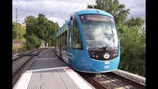 Sweden Stockholm tram ride from Ropsten to Torsvik [upl. by Nimsay]