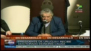 Discurso de Mujica nombrado Doctor Honoris Causa [upl. by Crandale813]