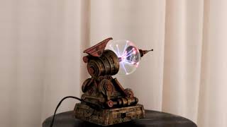 Ebros Steampunk Electric Plasma Static Storm Ball Blaster Gun Accent Lamp Decor [upl. by Tiffie166]