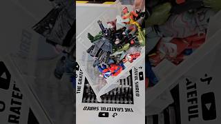 Recycling ♻️ these plastic action figures oddlysatisfying crunchy batman superhero wow [upl. by Aveline]