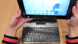 Acer Iconia Tab W500 Tastatur Dock Test  Deutsch HD [upl. by Leiuqeze]