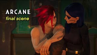 ARCANE Season 2 Final Scene  Caitlyn and Vis talk [upl. by Ahseken60]