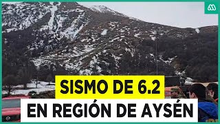 Temblor de 62 grados en región de Aysén Habitantes alertan fuerte movimiento [upl. by Jankey]