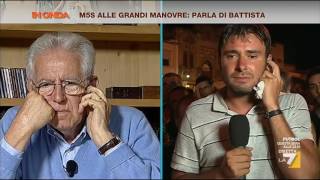 Di Battista vs Monti Ha fatto gli interessi della BCE Monti Falso non sa nulla vada in Grecia [upl. by Adnuhsed]