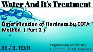 EDTA Method I Principle of EDTA Method I Principle of EDTA method for determination of waterhardness [upl. by Tigges]