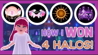 HOW I WON FOUR HALOS ROYALE HIGH HALO ANSWERS 2023  HOW TO WIN A HALO [upl. by Kulda]