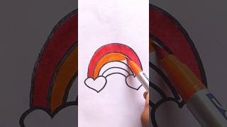 Rainbow 🌈 Drawing Colouring and Painting for Kids kids shorts [upl. by Davy266]