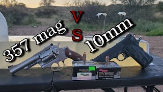 357 Magnum VS 10mm Sig VCrown Ballistics Gel Test [upl. by Tebor802]