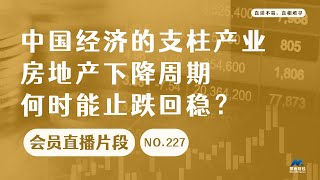 中国经济的支柱产业房地产下降周期何时能止跌回稳？【会员直播片段】 [upl. by Nylasor]