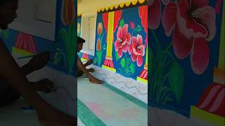 Wall painting working time reels video [upl. by Veno]