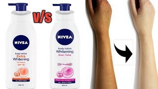 Nivea Extra whitening Body lotion Spf15 reviewnivea whitening bodylotion comparisonskin whitening [upl. by Larner457]