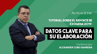 Tutorial sobre el reporte de exógena 2019 datos clave para su elaboración [upl. by Aninaig]