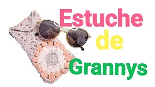 Estuche Cartuchera de Grannys al Crochet [upl. by Esdnil167]