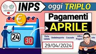 Inps PAGA 24  30 APRILE ⚠️ ANTICIPO DATE PAGAMENTI ASSEGNO DI INCLUSIONE ASSEGNO UNICO BONUS SFL [upl. by Kele]