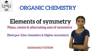 Elements of symmetry plane of symmetry centre of symmetryaxis of symmetry Tamil explanation [upl. by Mcroberts942]