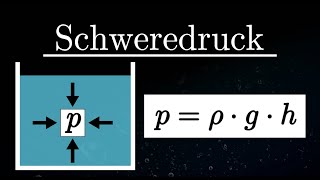 Schweredruck EINFACH erklärt  Berechnung hydrostatischer Druck Flüssigkeiten Physik [upl. by Ssac]