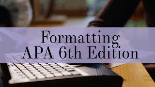 How to Format APA 6th Edition Papers Part 1 [upl. by Dahij]