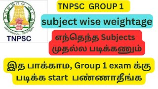 TNPSC Group 1 subject wise weightage [upl. by Araik9]