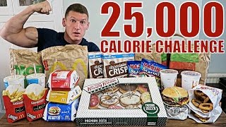 25000 CALORIE CHALLENGE  Epic Cheat Day  Man vs Food [upl. by Idnew516]