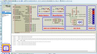 PIC16F877 EXTERNAL EEPROM  Proteus Simulation [upl. by Ikir558]