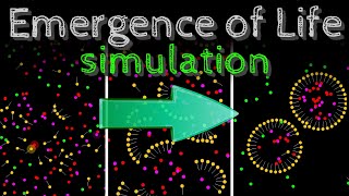 Emergence of life simulation in a particle system short trailer Passescience [upl. by Hendrix409]