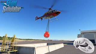 FLIGHT SIMULATOR Helicopter Firefighting Training  Water Tank Loads  Quest 3 [upl. by Ulland]