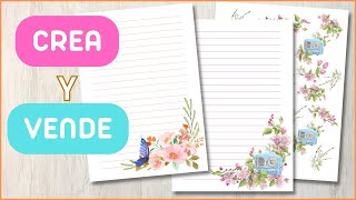 DISEÑA HOJAS RAYADAS para LIBRETA  Cómo hacer HOJAS PERSONALIZADAS en Canva GRATIS para CUADERNO [upl. by Elvis]