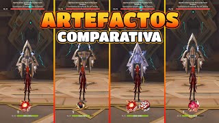 Diluc Comparativa de Artefactos  Genshin Impact  VERSASMOKE [upl. by Anilek]