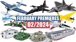 📅 February premieres from COBI  022024  Planes tanks cars cobi bricks [upl. by Appleton246]