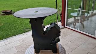 Raketenofen inkl Grillplatte Rocket Stove erste Befeuerung [upl. by Allix]