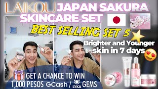 LAIKOU JAPAN SAKURA SKINCARE SET  GCASHLYKA GEMS GIVEAWAY [upl. by Davena]