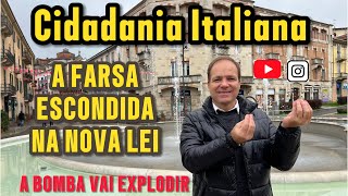 Nova Lei da Cidadania Italiana A FARSA [upl. by Yragerg296]