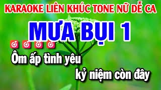 Liên Khúc Karaoke Nhạc Sống Tone Nữ  Mưa Bụi 1  Sông Quê [upl. by Oelc]