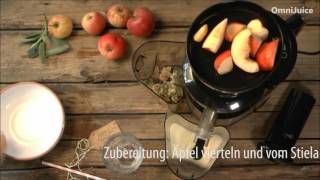 ApfelSalbeiSaft zubereitet mit dem OmniJuice Slowjuicer [upl. by Fiel41]