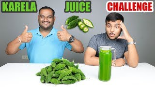 KARELA JUICE  RAS CHALLENGE  Bitter Gourd Juice Competition  Food Challenge [upl. by Hnid]