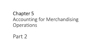 Principles in Financial Accounting Chapter 5 Part 2 [upl. by Drusie]