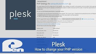 How to change your PHP version  Plesk [upl. by Bertram138]