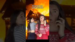 Y la otra soplándole 🤦🏻‍♀️ hermanas gemelas cocina broma casa travesura cocinar [upl. by Annazus232]