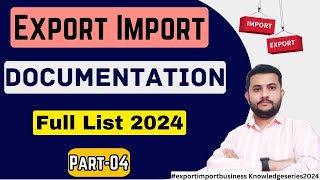 Documentation For Export Import Business 2024  Export import Documentation 2024 export import [upl. by Bonns]