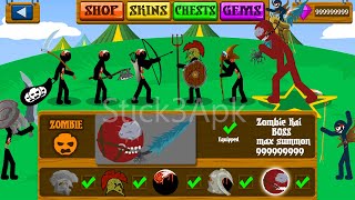 EQUIP ALL TYPE ZOMBIE FULL SKIN WAR OF ZOMBIE NEW MOD UPDATE  Stick War Legacy Mod  Stick3Apk [upl. by Nnahgaem560]