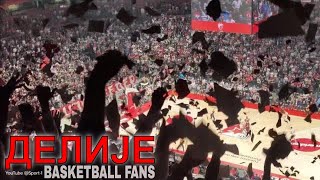 Crvena Zvezda Baskonia Delije koreografija konfete na himnu Evrolige [upl. by Flodur]