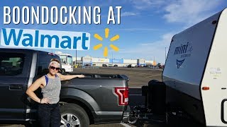 1ST BOONDOCKING EXPERIENCE  OVERNIGHT AT WALMART [upl. by Seerdi]