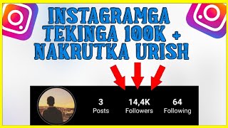 Instagram tekin nakrutka 2022Instagramga nakrutka urish 2022 [upl. by Bravar]