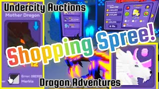 SHOPPING SPREE in Undercity Auctions Buying Dragons and Potions in Dragon Adventures Roblox [upl. by Nuahsyt]