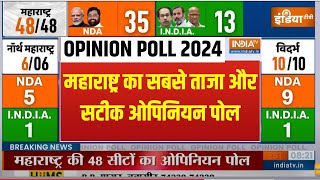 Maharashtra Opinion Poll 2024 महाराष्ट्र की 48 सीटों का सबसे ताजा और सटीक ओपिनियन पोल  Latest News [upl. by Rabi]