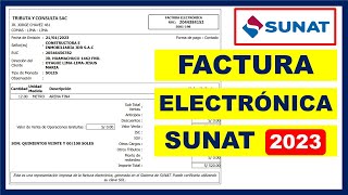 Cómo emitir una Factura Electrónica 2023  Sunat [upl. by Nanreit]